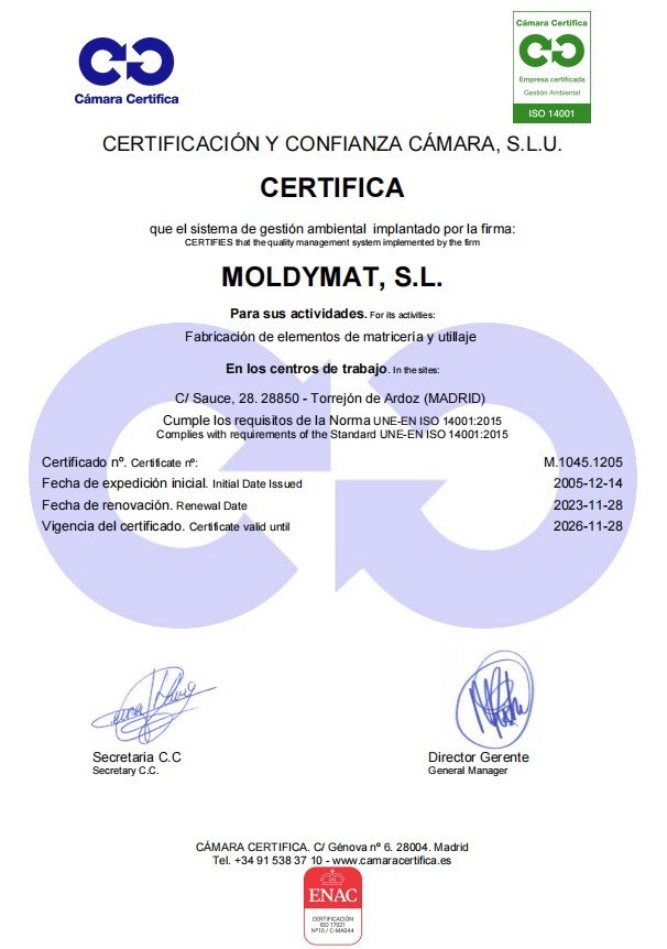 certificado ISO 14001